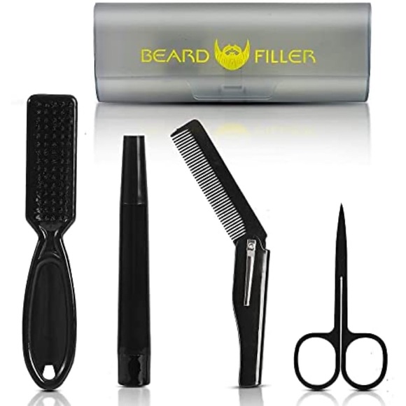 Other - Natural Beard Dye Pencil Filler Kit for Men With Pen, Brush, Comb, and Scissors
